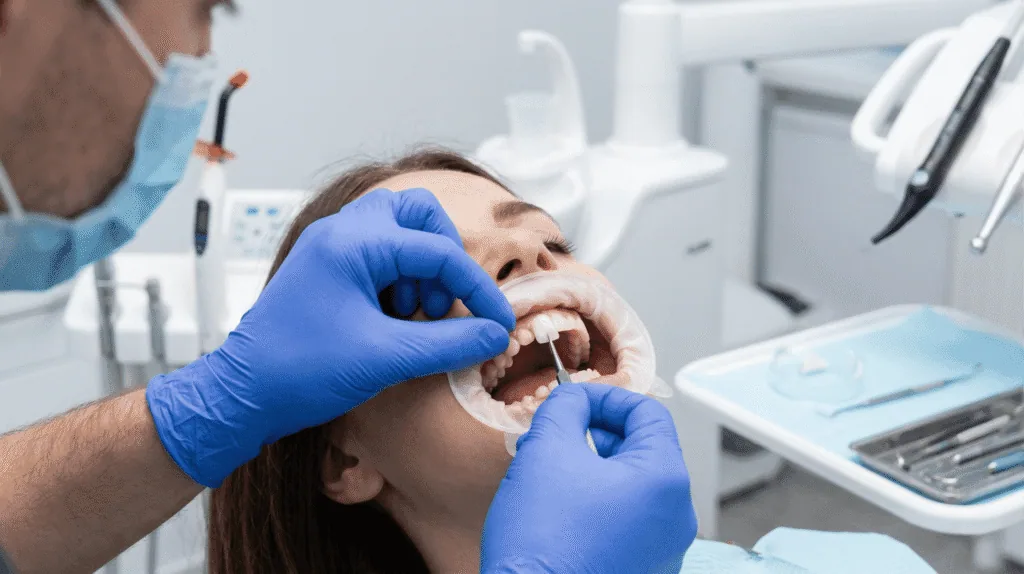 Hollywood smile Turkey veneers application for UK patient in Antalya